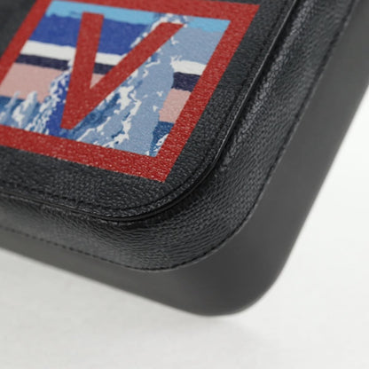 Louis Vuitton Box Camille Case Alps Patches Damier Graphite and Leather, GRAY, CANVAS, Tech accessory