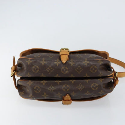 Louis Vuitton Saumur Handbag Monogram Canvas, BROWN, CANVAS, Shoulder bag