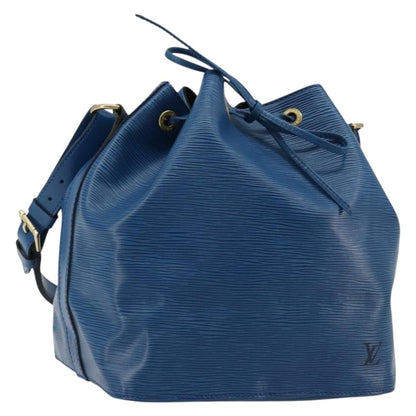 Louis Vuitton Petit Noe Handbag Epi Leather, Blue, Leather, Shoulder Bag