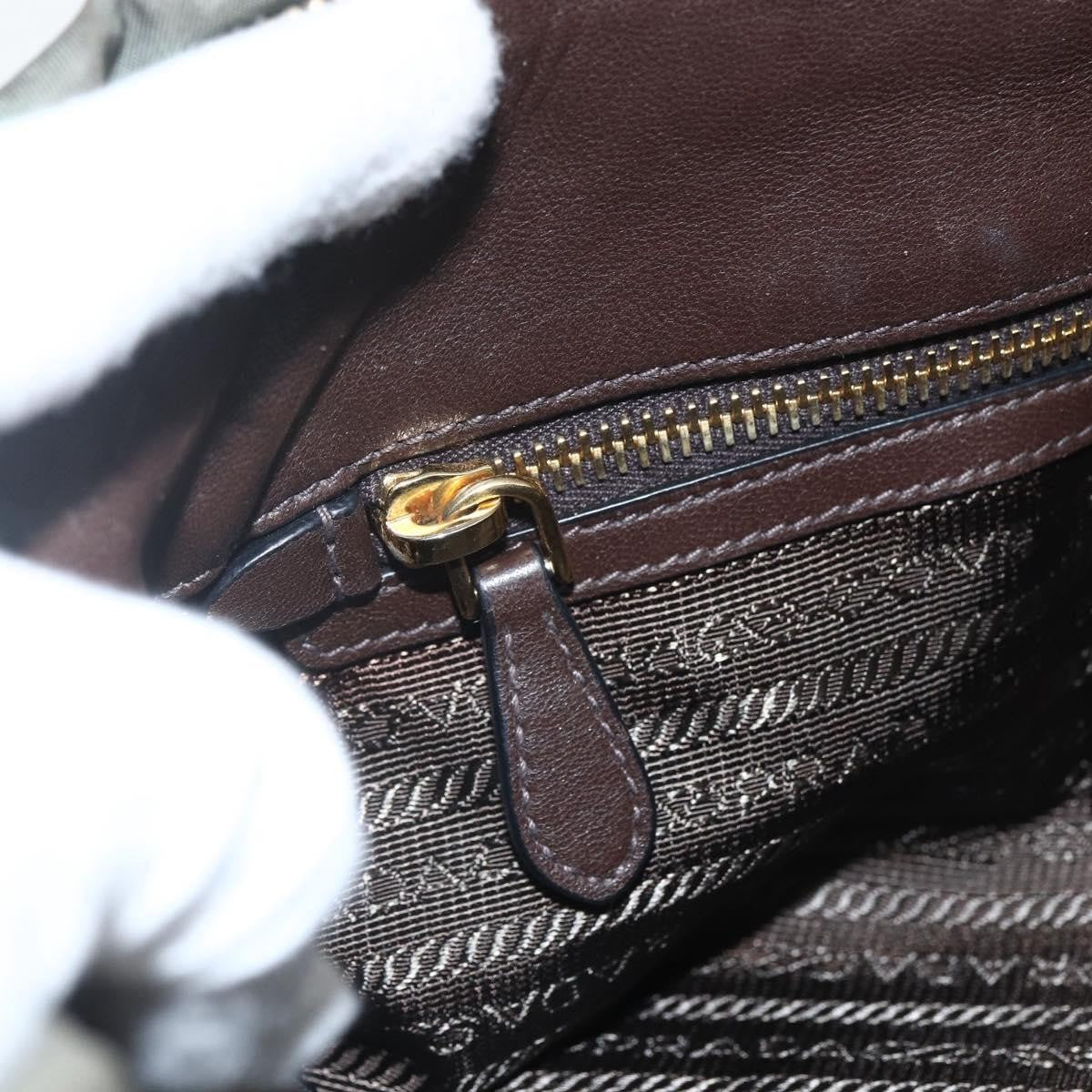 Prada Gaufre Convertible Satchel Tessuto, KHAKI, NYLON, Handbag