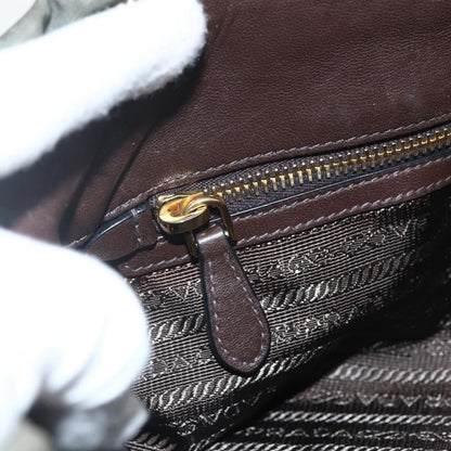 Prada Gaufre Convertible Satchel Tessuto, KHAKI, NYLON, Handbag