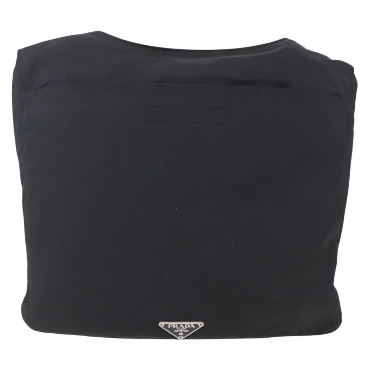 Prada Zip Messenger Quilted Tessuto, BLACK, NYLON, Shoulder bag