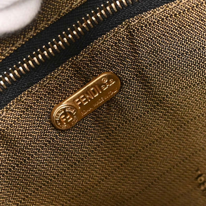 Fendi Vanity Clutch Canvas, BROWN, CANVAS, Handbag