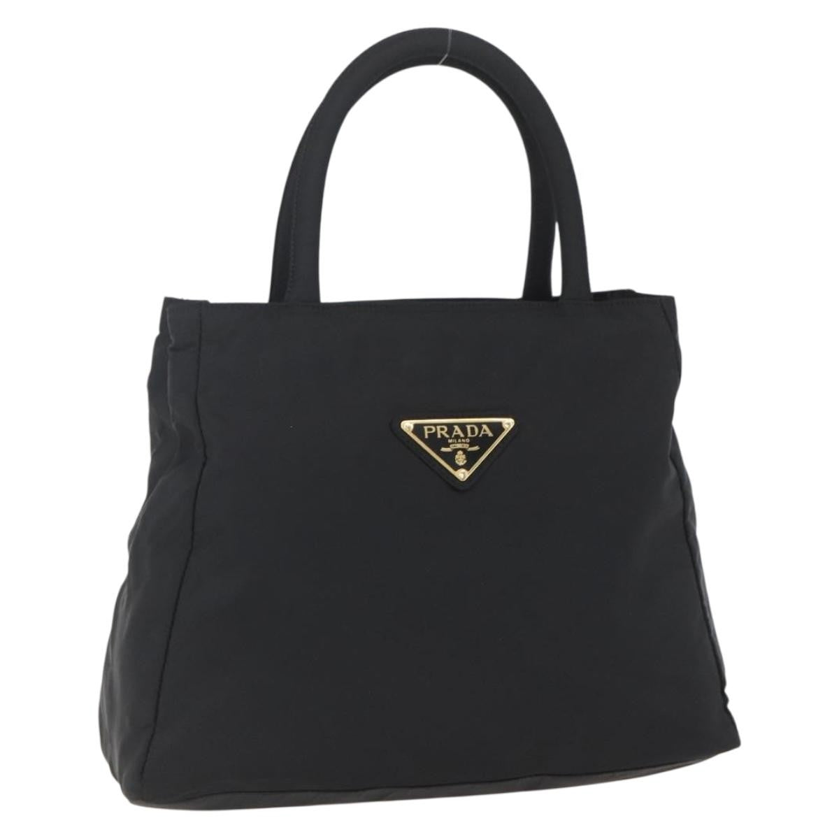 Prada Vintage Tote Nylon, BLACK, NYLON, Tote bag