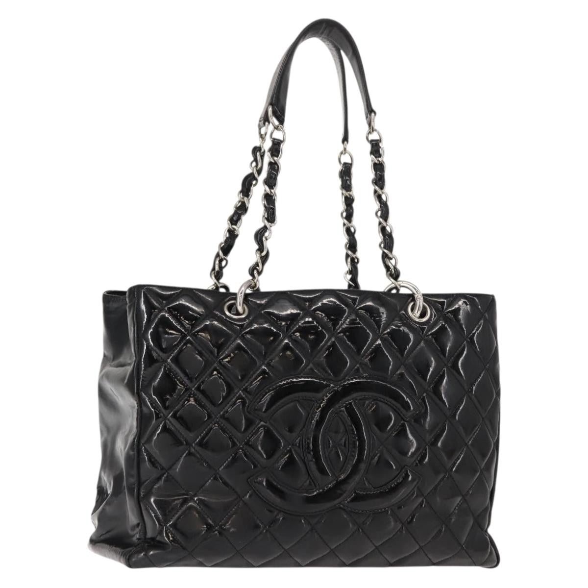 Chanel Grand Shopping Tote Quilted Patent, BLACK, PATENT_LEATHER, Tote bag