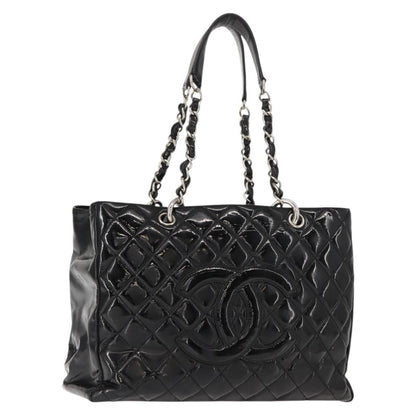 Chanel Grand Shopping Tote Quilted Patent, BLACK, PATENT_LEATHER, Tote bag