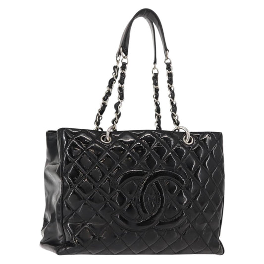 Chanel Grand Shopping Tote Quilted Patent, BLACK, PATENT_LEATHER, Tote bag