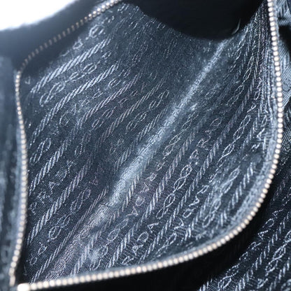 Prada SHOULDER BAG NYLON BLACK GOLD, Black, Nylon, Shoulder Bag