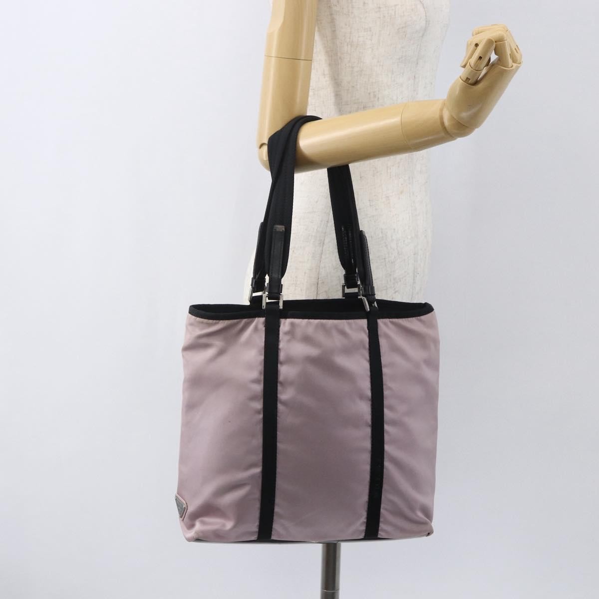 Prada Vintage Tote Tessuto, PINK, NYLON, Tote bag
