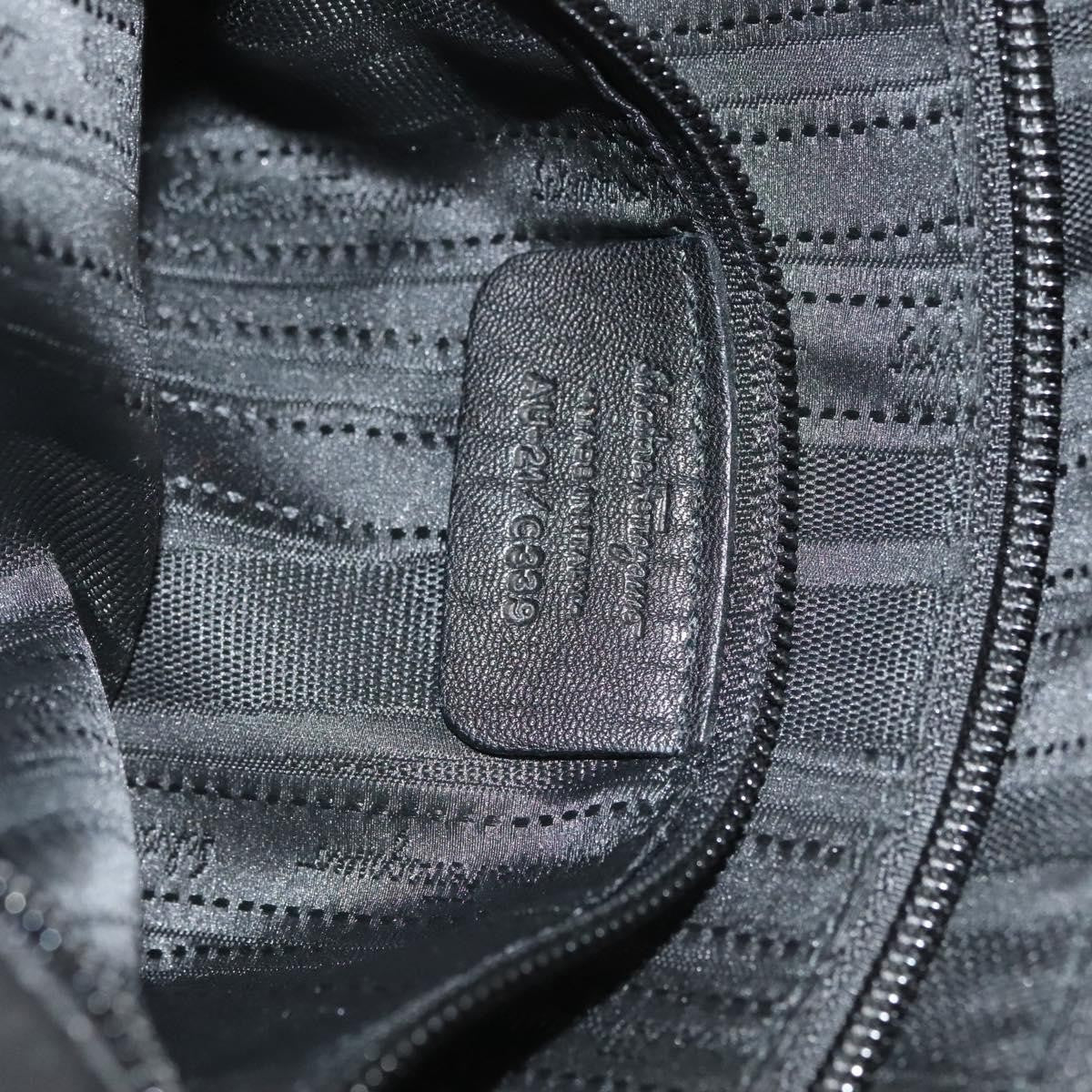 Salvatore Ferragamo Vala Handbag Leather, BLACK, LEATHER, Handbag