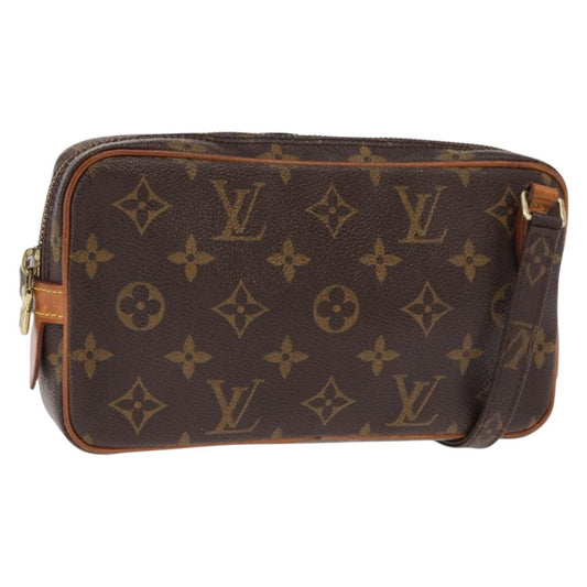 Louis Vuitton Pochette Marly Bandouliere Bag Monogram Canvas, BROWN, CANVAS, Clutche & pouche