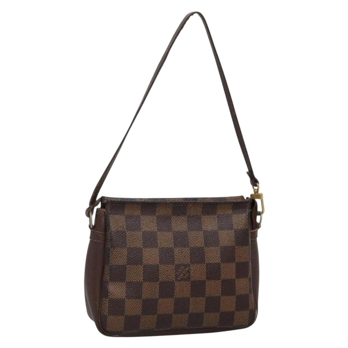 Louis Vuitton Trousse Make Up Bag Damier, BROWN, CANVAS, Clutche & pouche