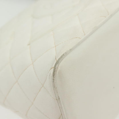 Chanel Medallion Tote Quilted Caviar, WHITE, LEATHER, Tote bag