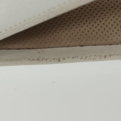 Loewe Flat Zip Pouch Leather, WHITE, LEATHER, Clutche & pouche