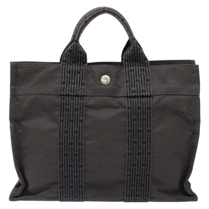 Hermes Fourre Tout Tote Canvas, GRAY, CANVAS, Tote bag