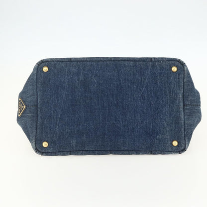 Prada Canapa Tote Denim, BLUE, CANVAS, Tote bag