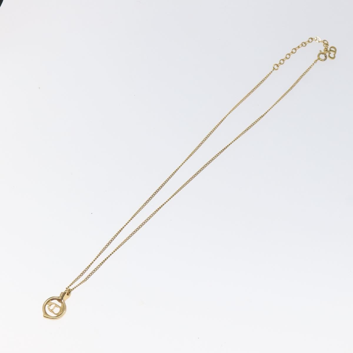 Christian Dior CD Pendant Necklace Gold-plated, GOLD, METAL, Necklace