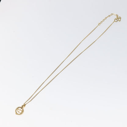 Christian Dior CD Pendant Necklace Gold-plated, GOLD, METAL, Necklace