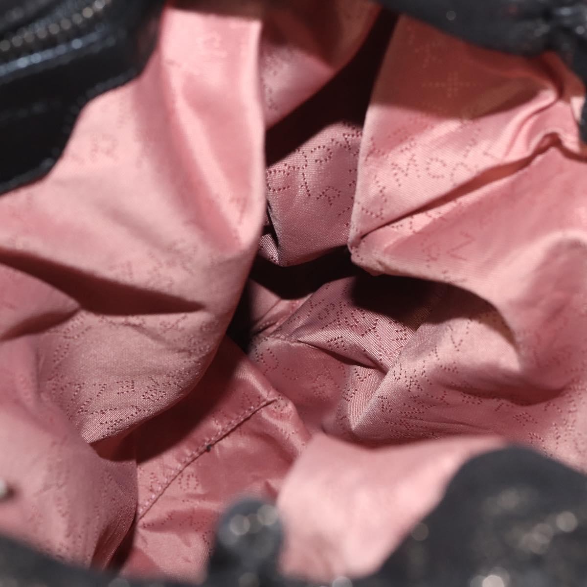 Stella McCartney Falabella Fold Over Bag Faux Suede, BLACK, SYNTHETIC, Crossbody bag