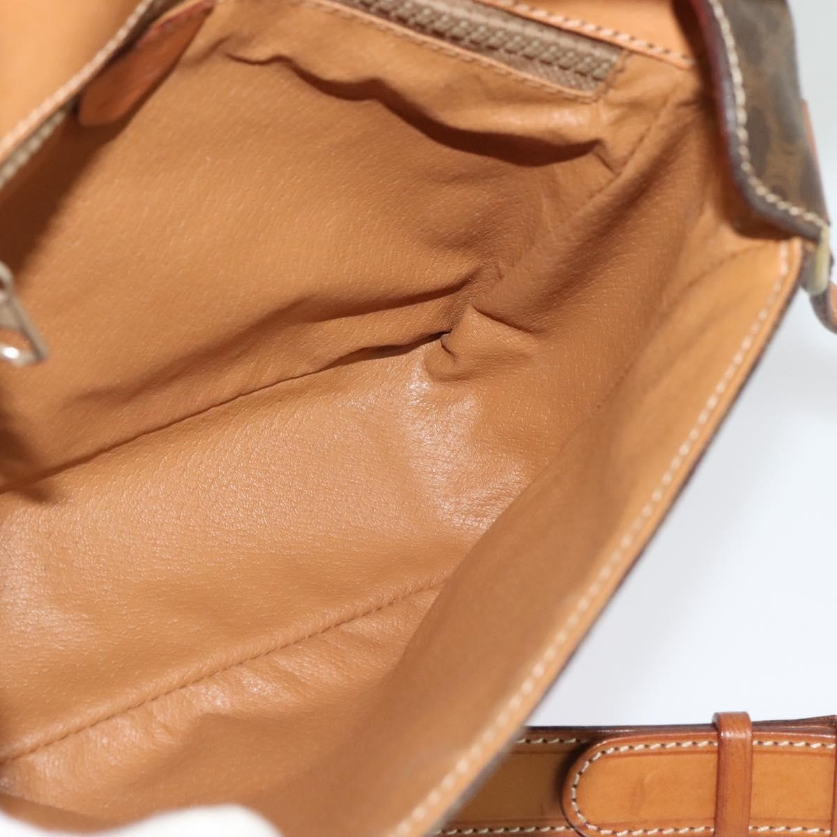 Celine Macadam Shoulder Bag PVC Leather, BROWN, CANVAS, Shoulder bag