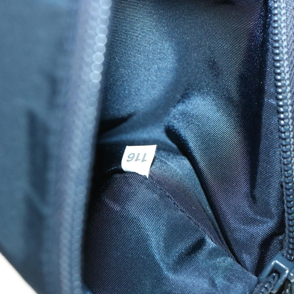 Prada Double Zip Wristlet Pouch Tessuto, NAVY, NYLON, Clutche & pouche