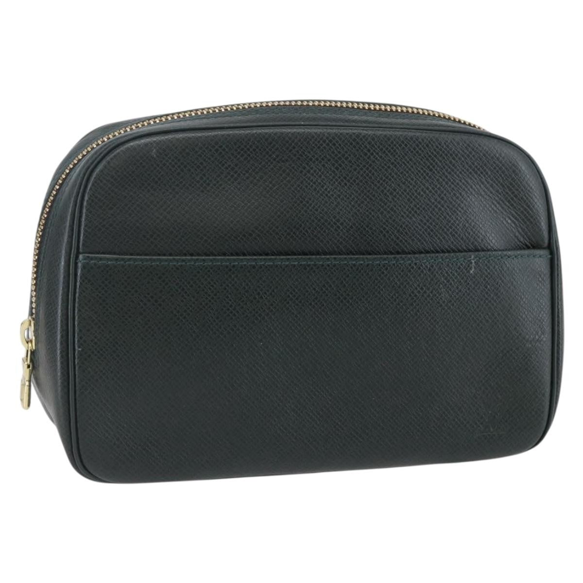 Louis Vuitton Toiletry Bag Leather, GREEN, LEATHER, Toiletry Case