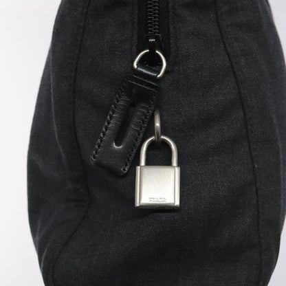 Prada Sport Zip Shoulder Bag Canvas, GRAY, CANVAS, Shoulder bag