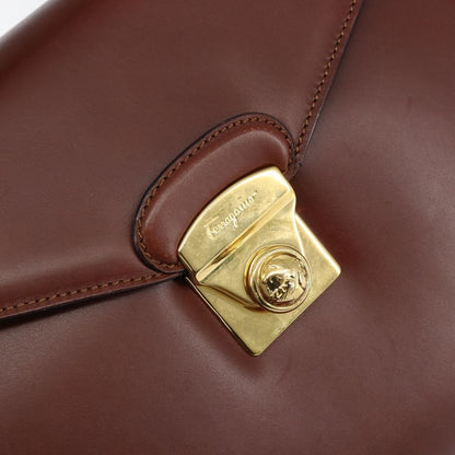 Salvatore Ferragamo Vintage Top handle handbag Leather, BROWN, LEATHER, Handbag