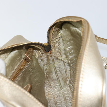 Prada Camera Shoulder Bag Saffiano Leather, GOLD, LEATHER, Shoulder bag