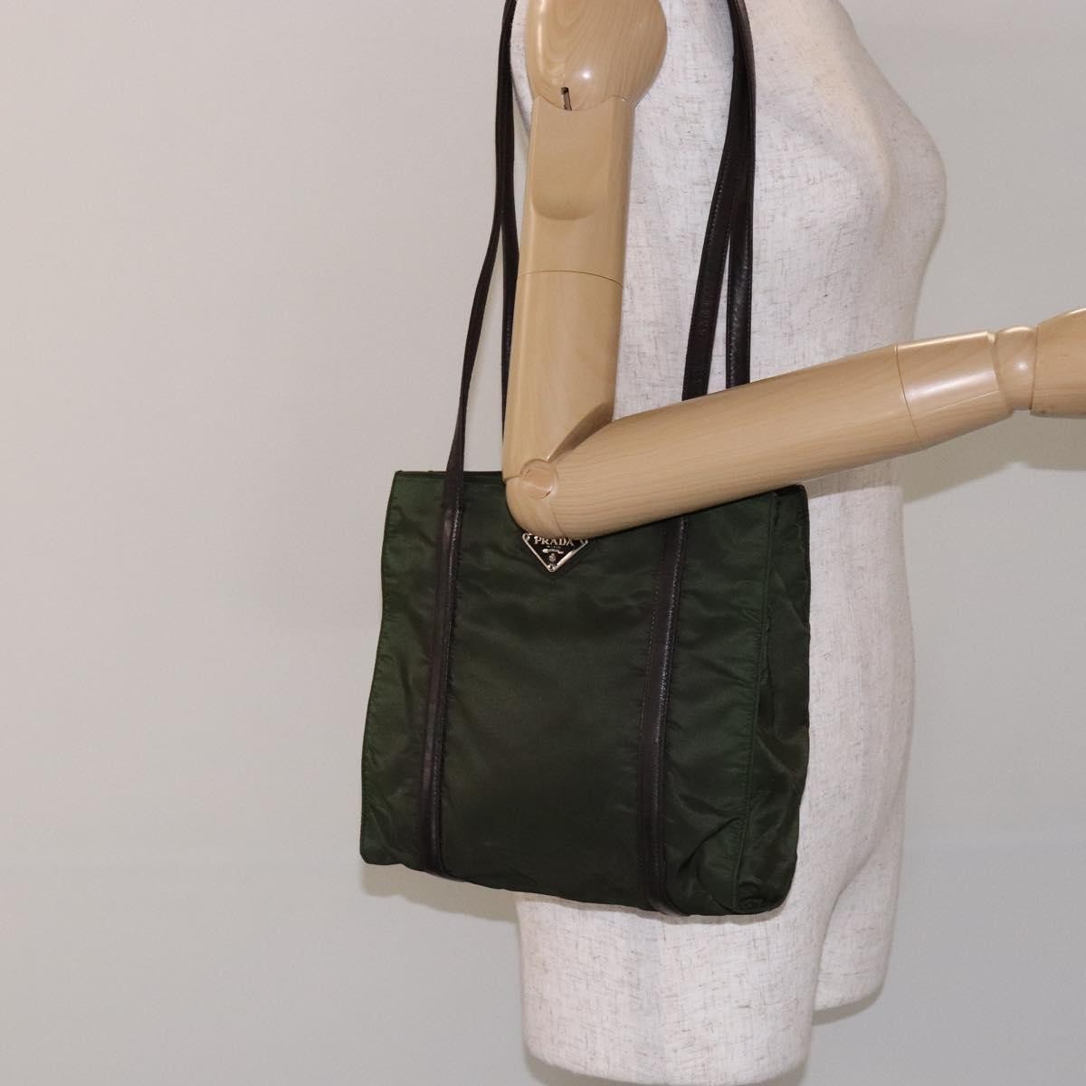 Prada Vintage Shoulder Bag Tessuto, KHAKI, NYLON, Shoulder bag