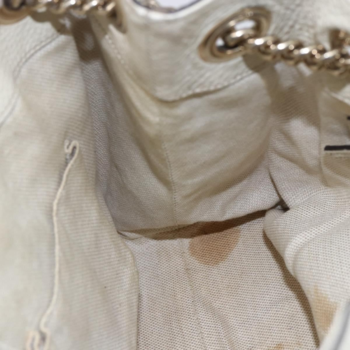 Gucci Soho Chain Strap Shoulder Bag Leather, WHITE, LEATHER, Shoulder bag