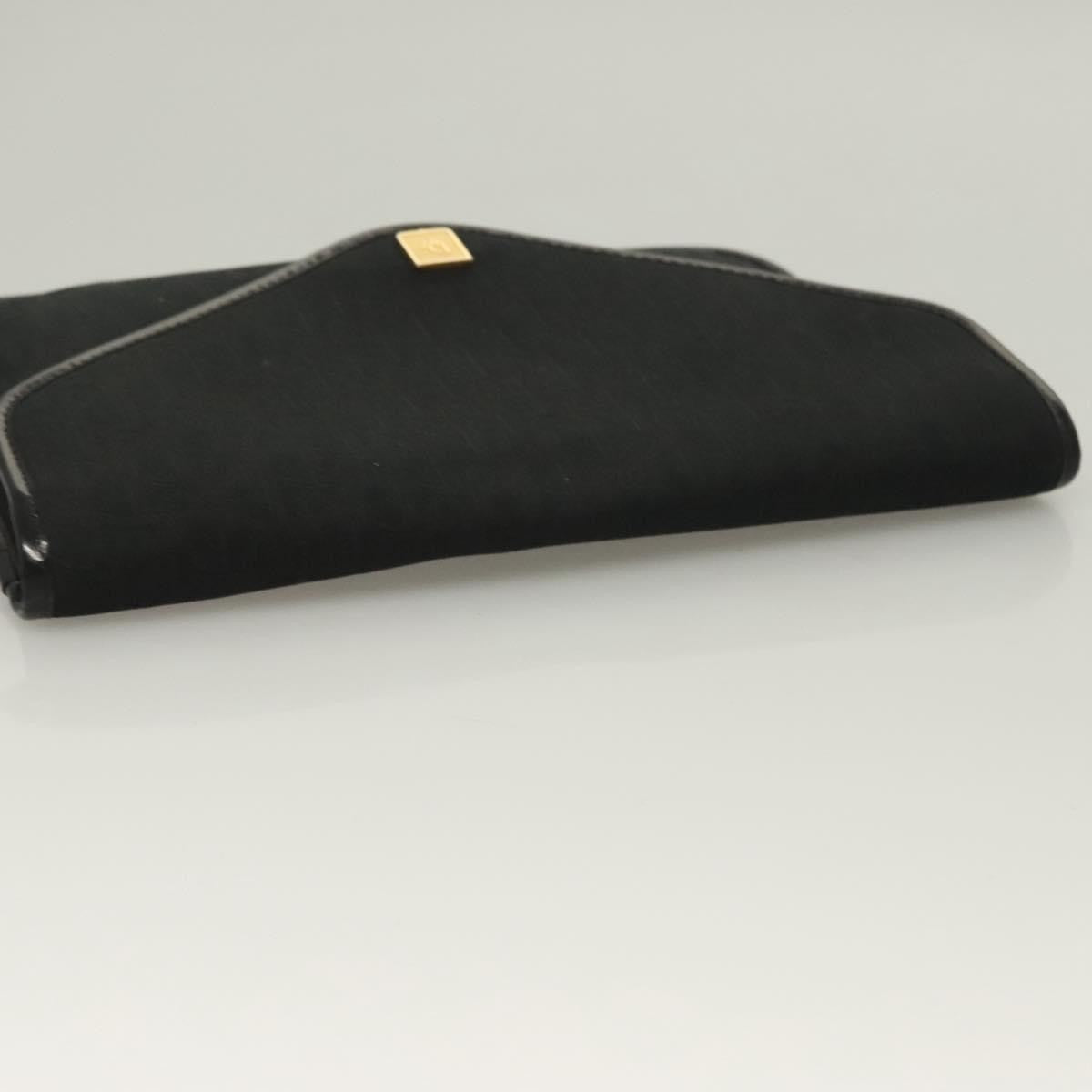 Christian Dior Vintage Trotter Pouch Diorissimo Canvas, BLACK, CANVAS, Clutche & pouche