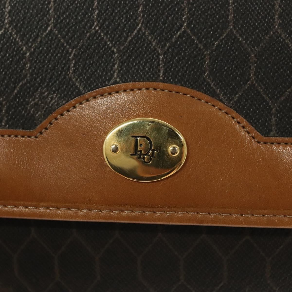 Christian Dior Vintage Honeycomb chain Canvas, BLACK, CANVAS, Handbag