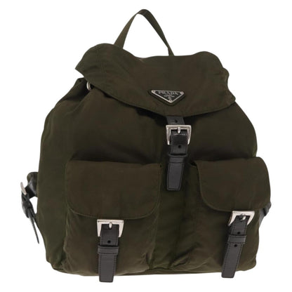 Prada Double Front Pocket Backpack Tessuto, GREEN, NYLON, Backpack