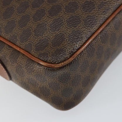 Celine Vintage Macadam Shoulder Bag Canvas and Leather, BROWN, CANVAS, Shoulder bag