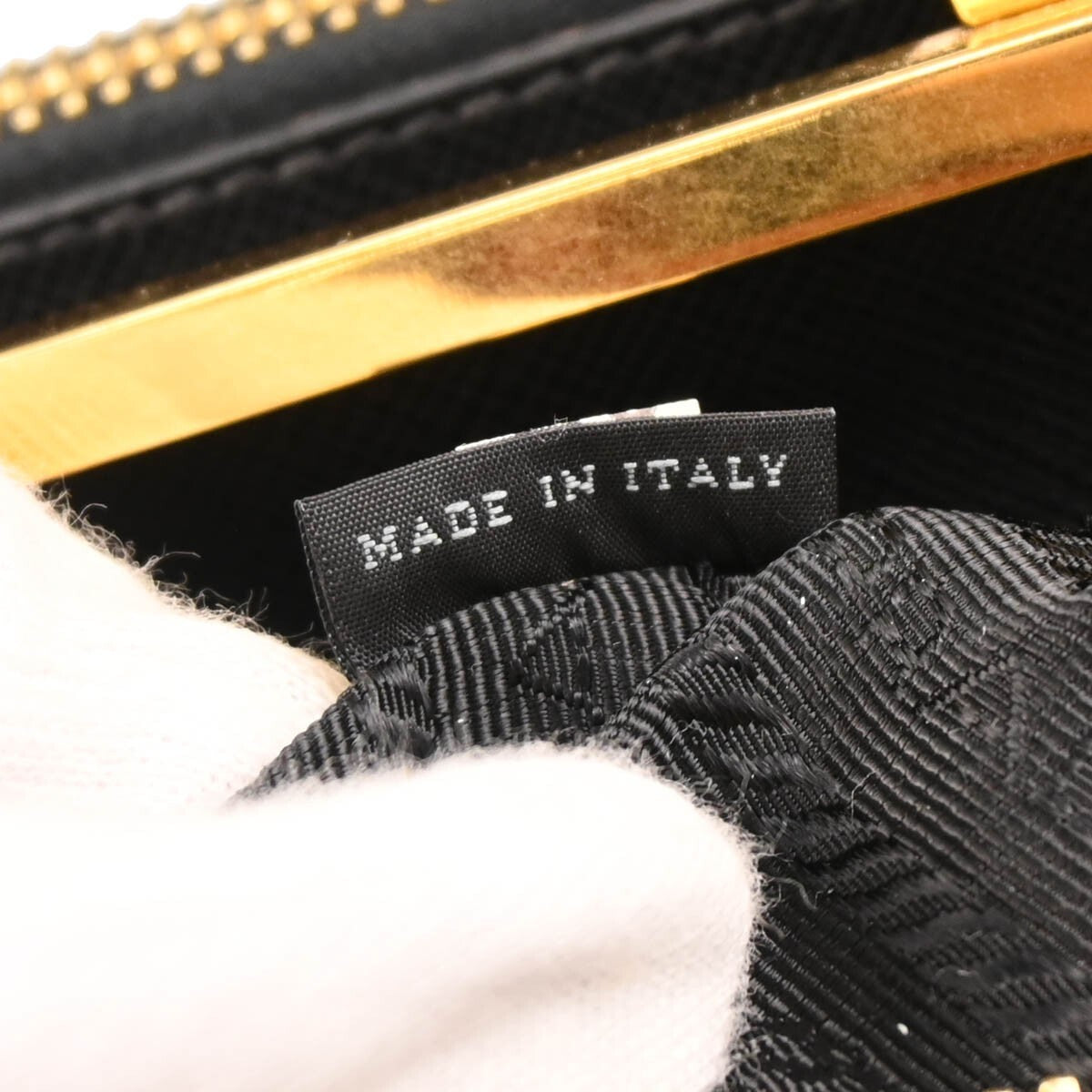 Prada Lux Double Zip Frame Tote Saffiano Leather, BLACK, LEATHER, Tote bag