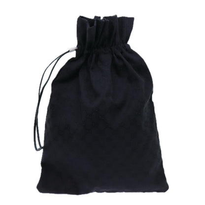 Gucci Vintage Web Drawstring Bucket Bag GG Coated Canvas, BLACK, CANVAS, Clutche & pouche