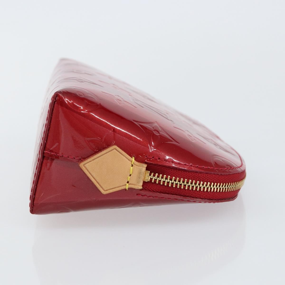 Louis Vuitton Cosmetic Pouch Limited Edition Monogram Vernis Rayures, RED, PATENT_LEATHER, Toiletry Case