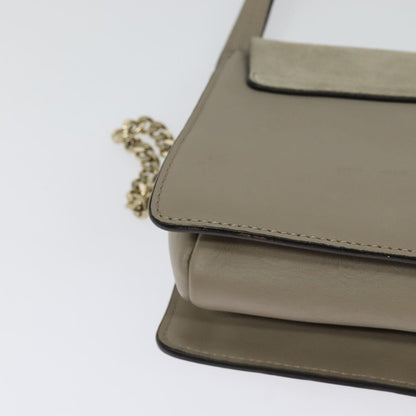 Chloe Faye Crossbody Leather and Suede, Gray, Suede, Shoulder Bag