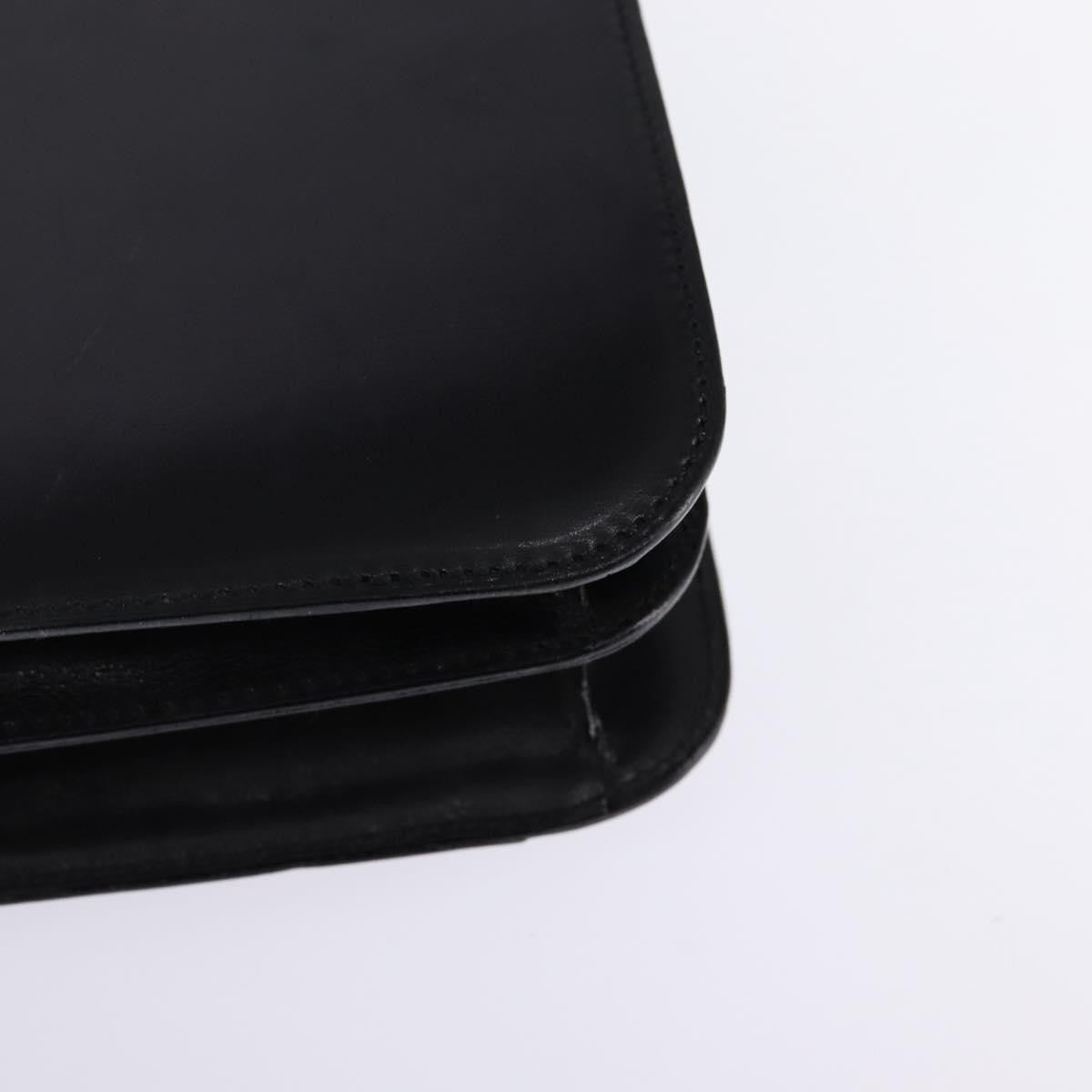 Celine Flap Shoulder Bag Leather, BLACK, LEATHER, Shoulder bag