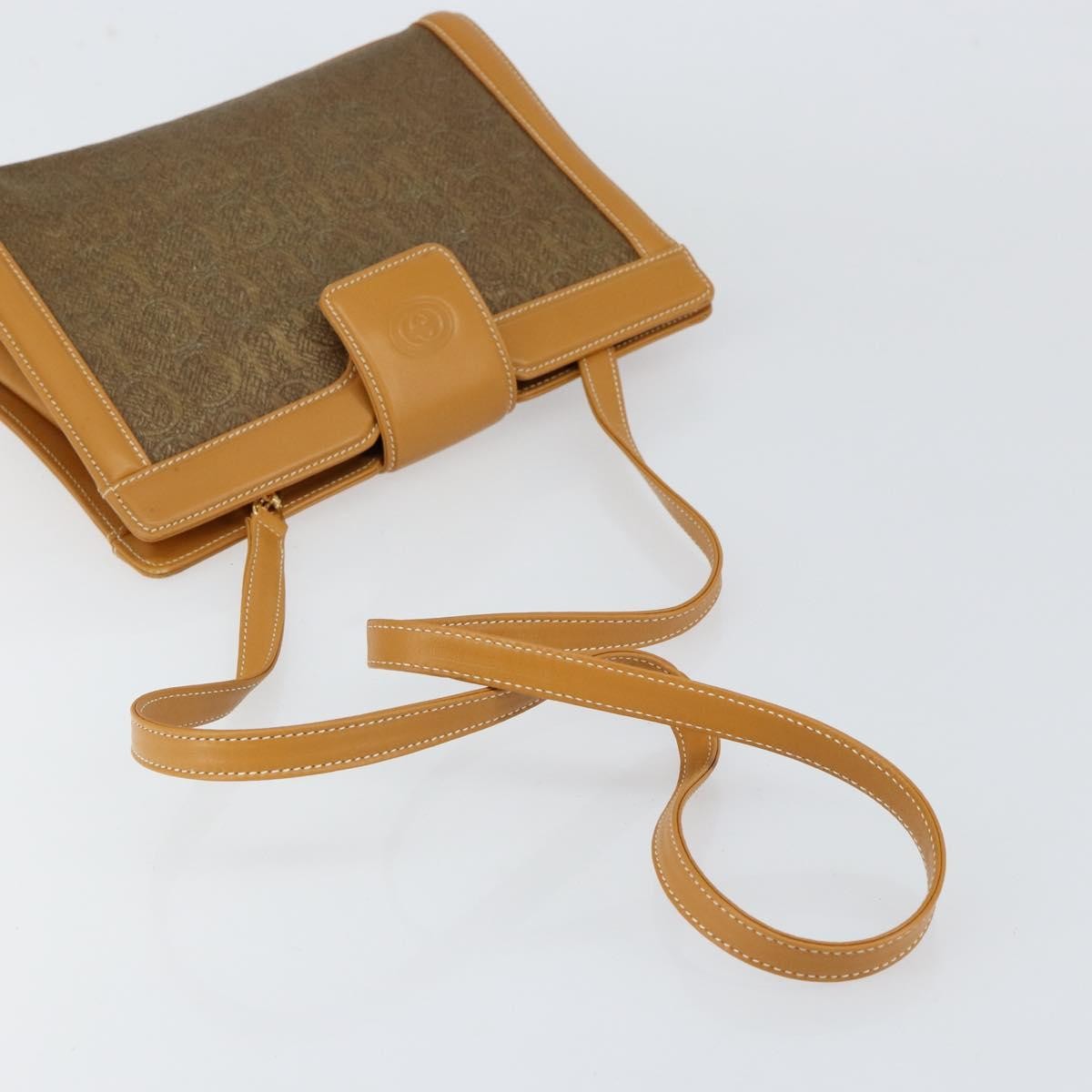 Gucci Vintage Shoulder Bag Canvas and Leather, BEIGE, CANVAS, Shoulder bag