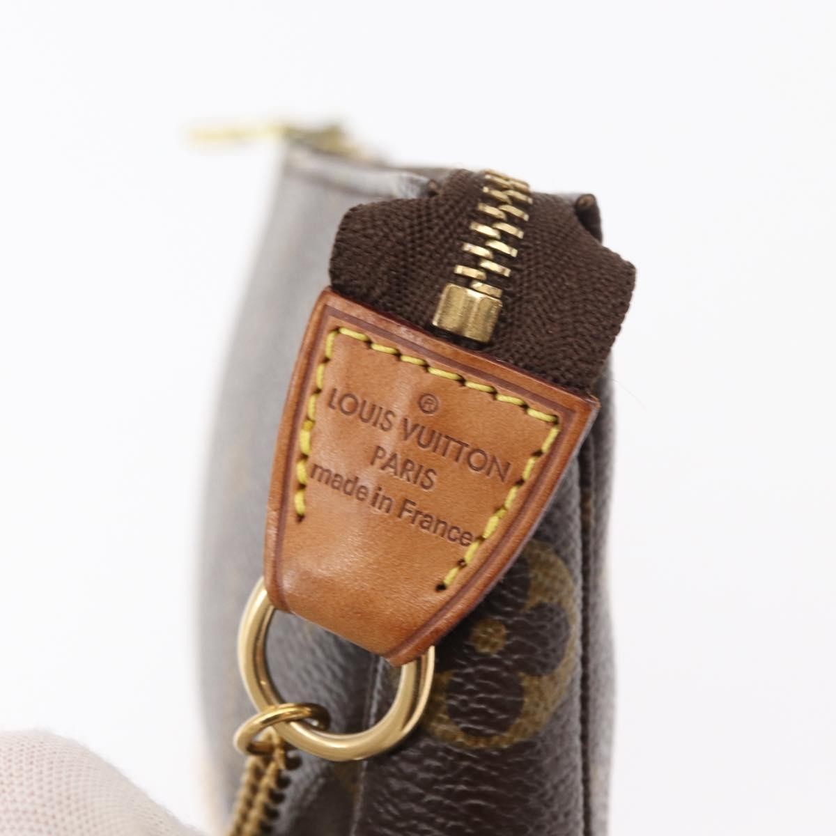 Louis Vuitton Mini pochette accessoires Canvas, BROWN, CANVAS, Clutche & pouche