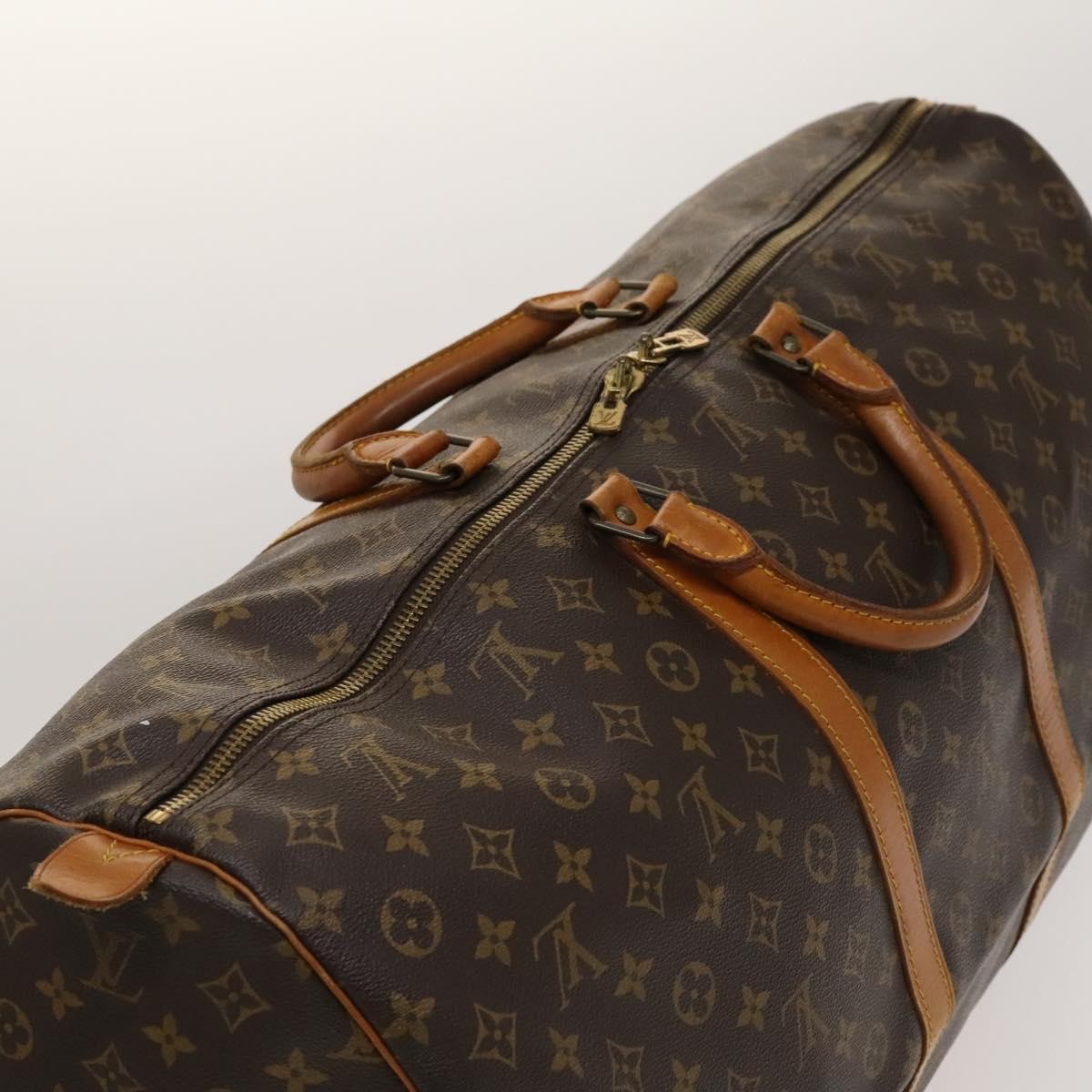 Louis Vuitton Keepall Bag Monogram Canvas, BROWN, CANVAS, Travel bag
