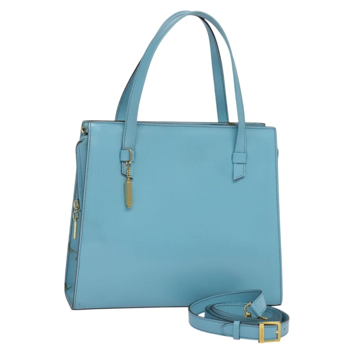 Celine Handbag Leather, BLUE, LEATHER, Handbag