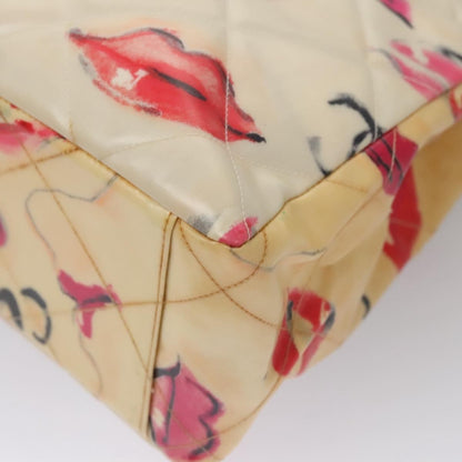 Chanel Vintage CC Chain Tote Printed patent leather, BEIGE, PATENT_LEATHER, Tote bag