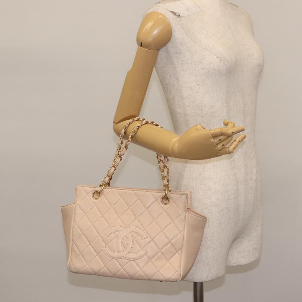 Chanel Petite Timeless Tote Quilted Calfskin, BEIGE, LEATHER, Tote bag