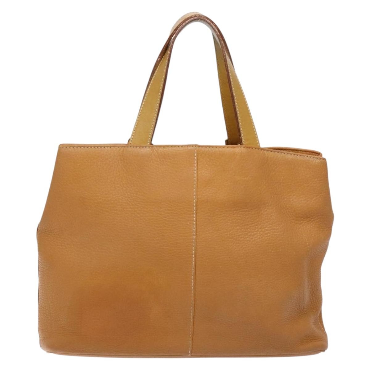 Burberry Handle Tote Leather, BEIGE, LEATHER, Tote bag