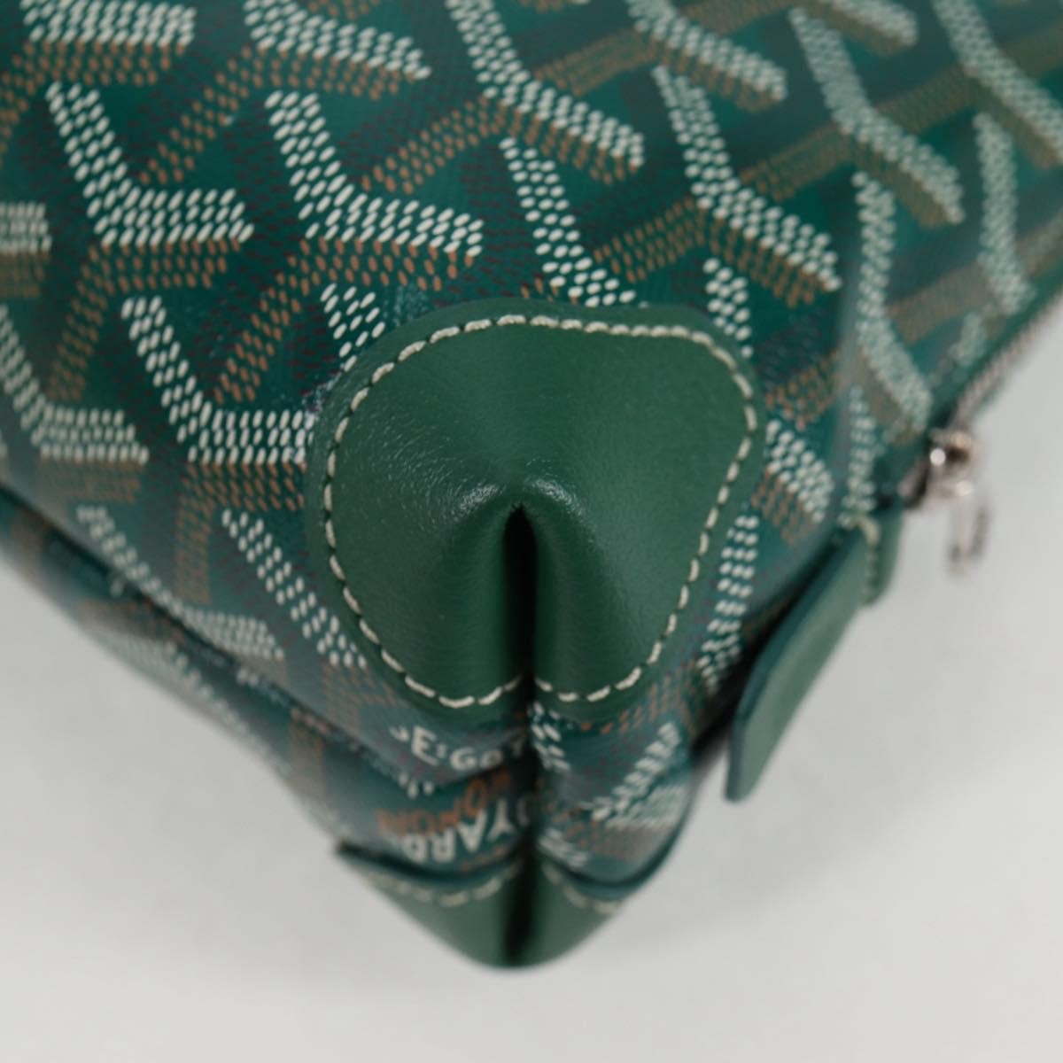 Goyard Vendome cosmetic pouch Canvas, GREEN, CANVAS, Clutche & pouche