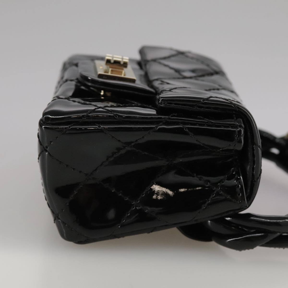 Chanel Reissue 2.55 Ankle Wrist Flap Bag Quilted Patent, BLACK, PATENT_LEATHER, Clutche & pouche