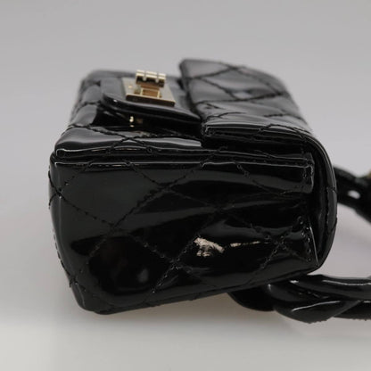 Chanel Reissue 2.55 Ankle Wrist Flap Bag Quilted Patent, BLACK, PATENT_LEATHER, Clutche & pouche